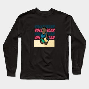 Adorable Bear Playing Volleyball Long Sleeve T-Shirt